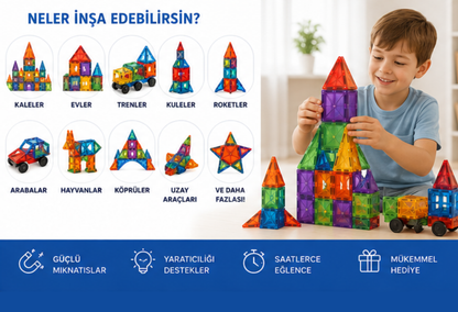 MagnaBuild™ 101 Adet Magnetik Yapı Blokları