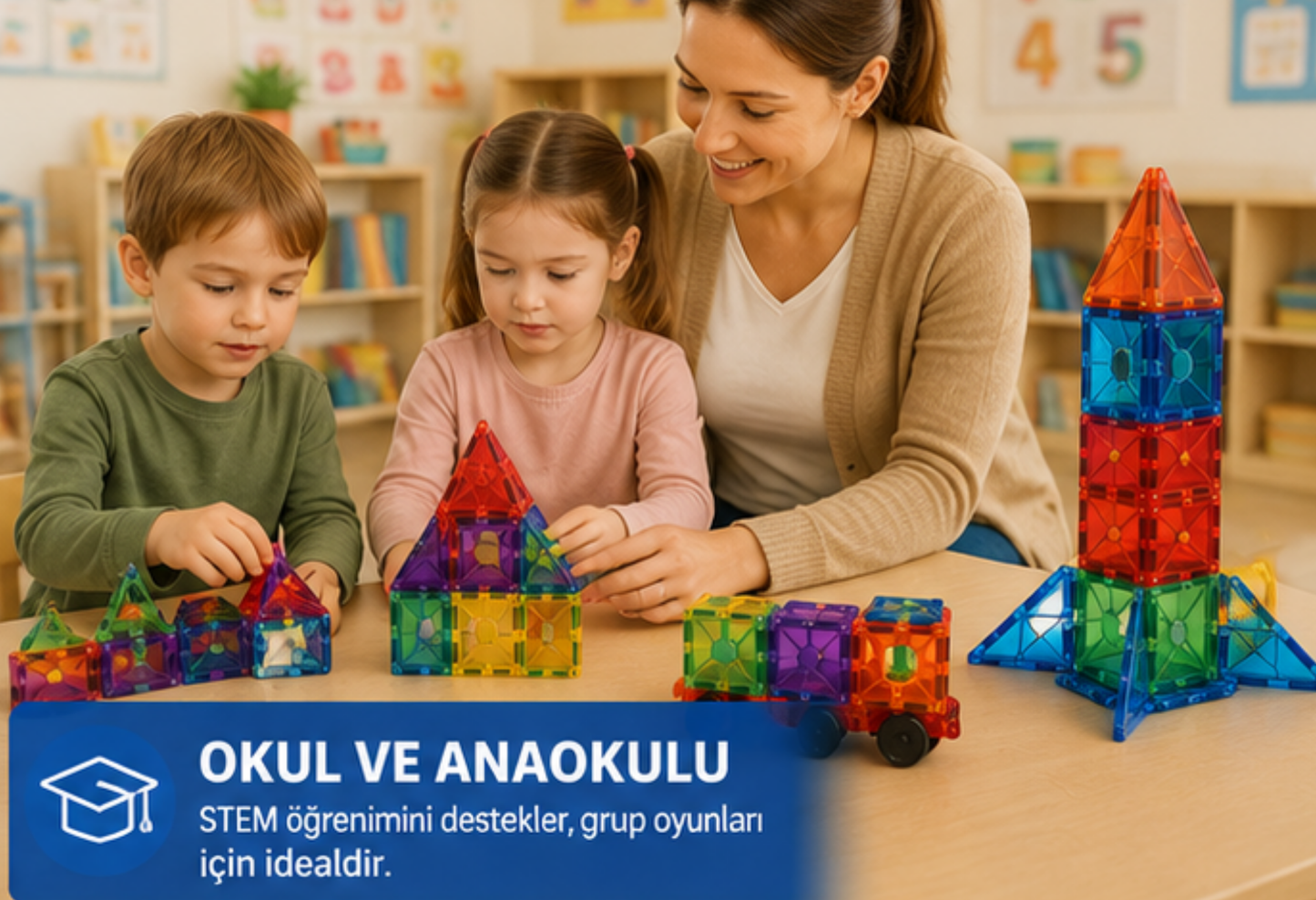 MagnaBuild™ 101 Adet Magnetik Yapı Blokları